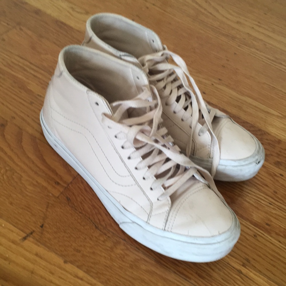 Vans light pink high tops